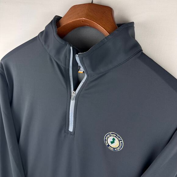 Peter Millar Summer Comfort  x NJGA Men's Size L 1/4 Zip Quarter Zip Long Sleeve - Picture 2 of 10